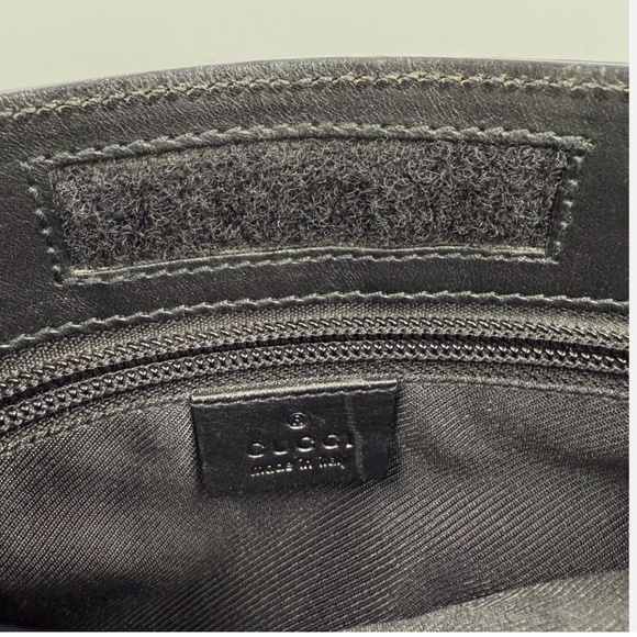 GUCCI GG Web Monogram Black Canvas Crossbody Bag - Picture 11 of 14